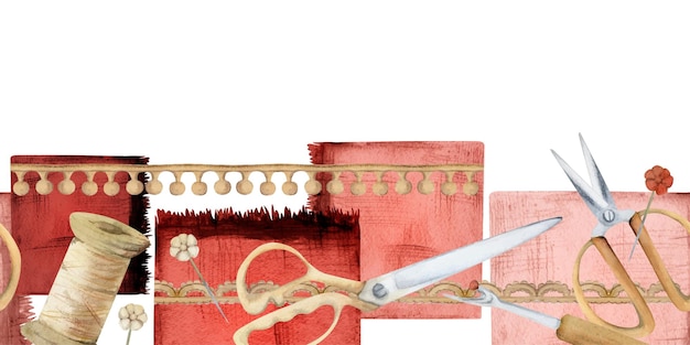 Kolaż haftowanych prac